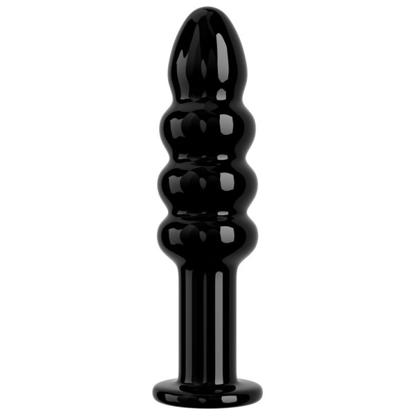 BUTT PLUG  CRNI STAKLENI