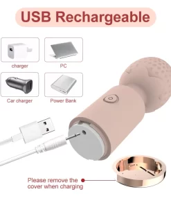 Alternative view of STRAWBERRY MINI WAND VIBRATOR + USB