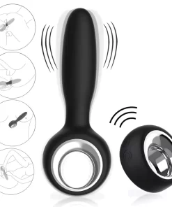 Aixiasia Dylon-Remote - Bežični analni vibrator (crni)